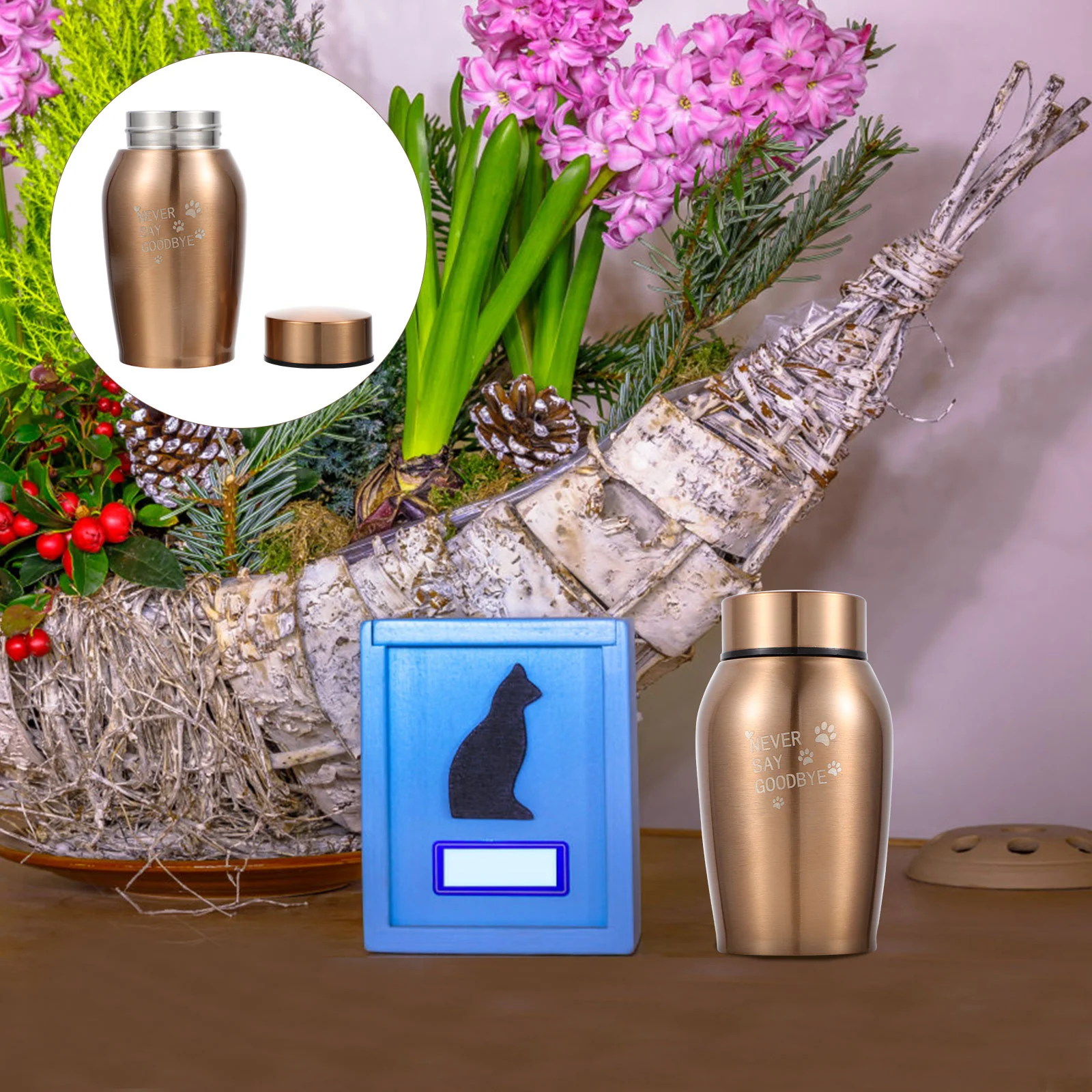 

Urn Urn For Dog Ashes Cat Metal Cinerary Casket Dog Cremation Ashes Jar Pet Bone Ashes Container for Home Desk Keepsake Storage