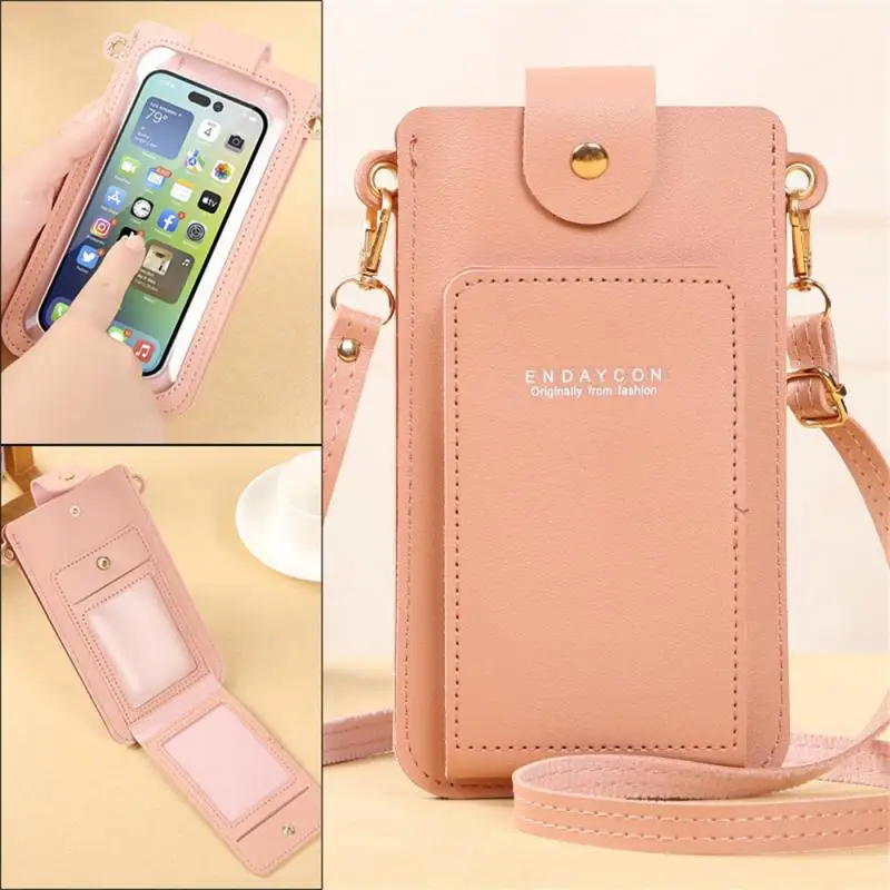 

Phone Bag Wallet Women Mobile Touch Screen Shoulder Strap Bag Ladies Purse Large Capacity Travel Card Holder Passport Cover