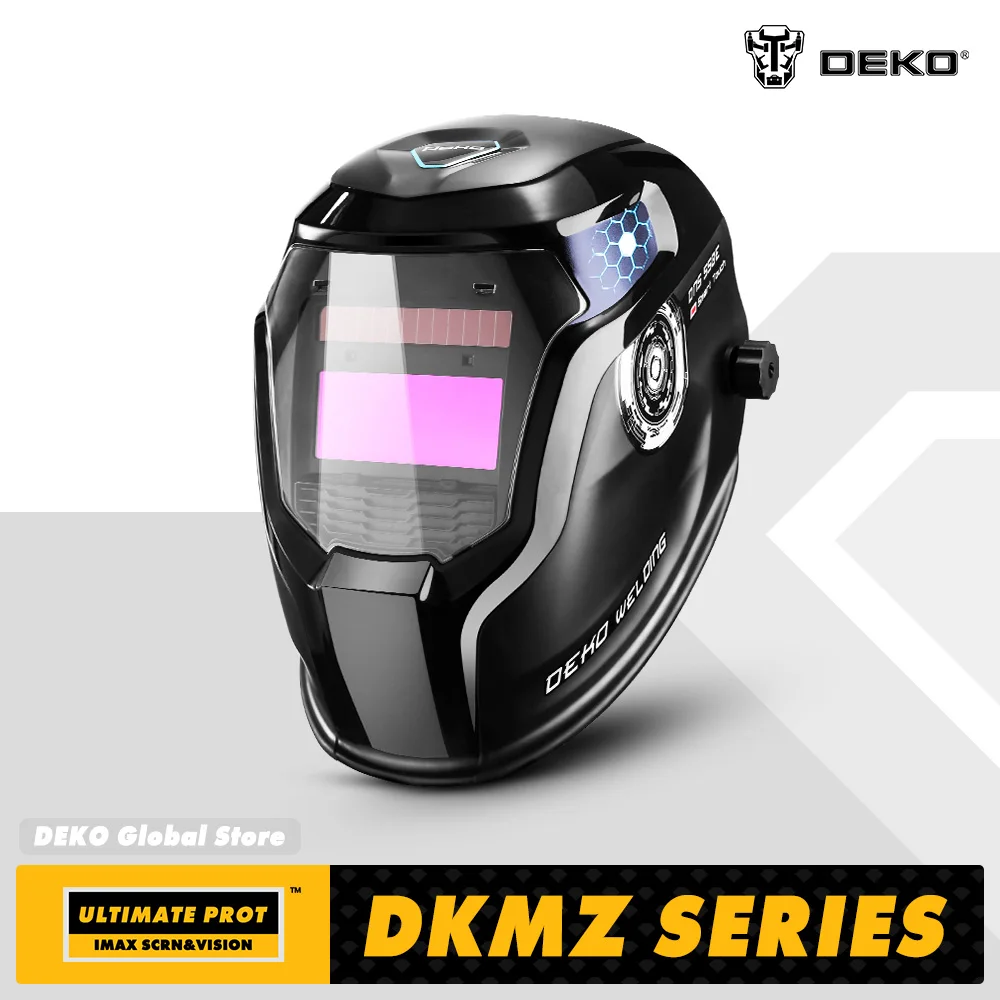 DEKO Welding Mask Skull Solar Auto Darkening  MIG MMA Adjustable Range 4/9-13Electric Helmet Welding Lens for Welding Machine
