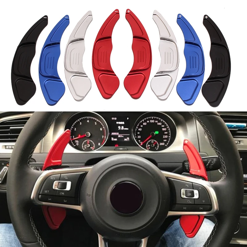 

New Aluminum Steering Wheel Shift Paddle Extension Shifter Replacement For VW Golf7 Golf 7 GTI R MK7 Scirocco 2015 Accessories
