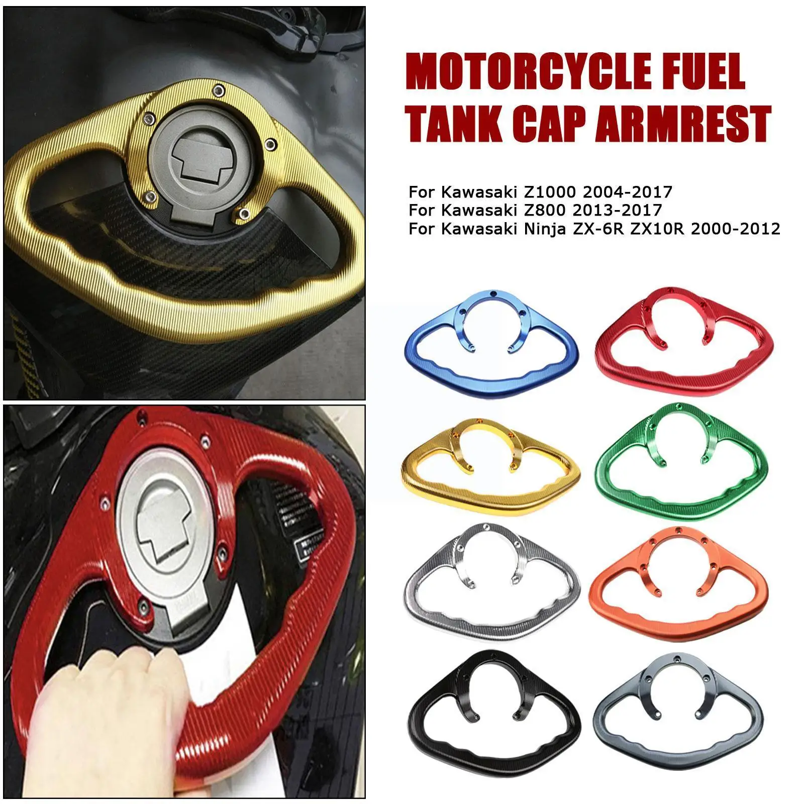 

Motorcycle Passenger Front Hand Grip Tank Grab Bar Holder Handles Armrest For KAWASAKI Ninja ZX-6R ZX10R Z800 Z1000 8 Color U9K0