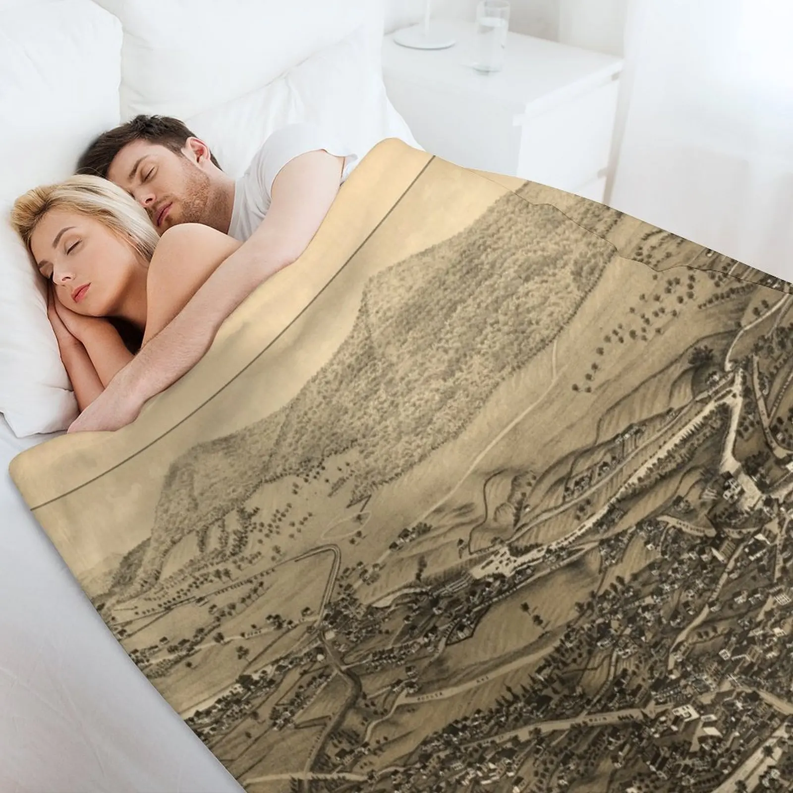 Фото Плед Ticonderoga, Нью-Йорк (1884), мягкий и теплый плед, подарок для мужчин, женщин и взрослых. №4