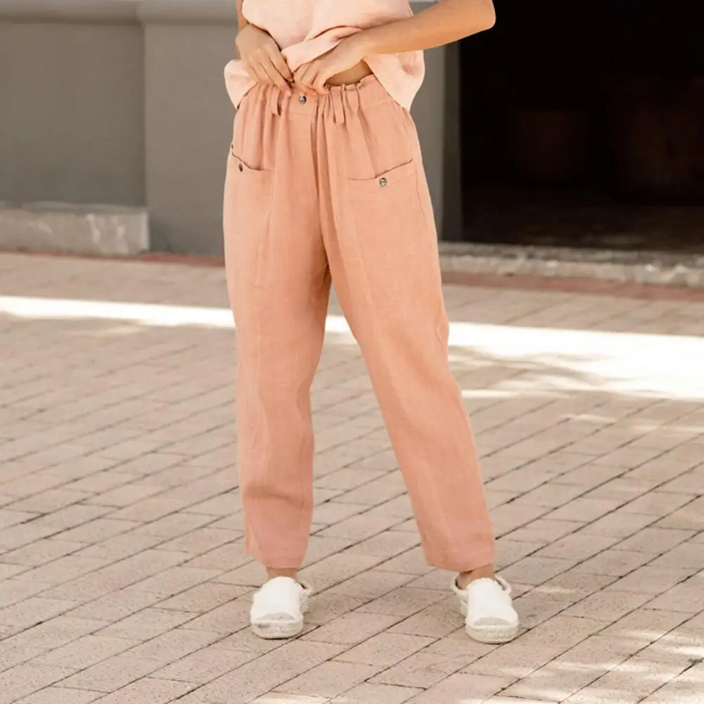 

Casual Trousers Cool Women Trousers Women Simple Solid Color Long Pants