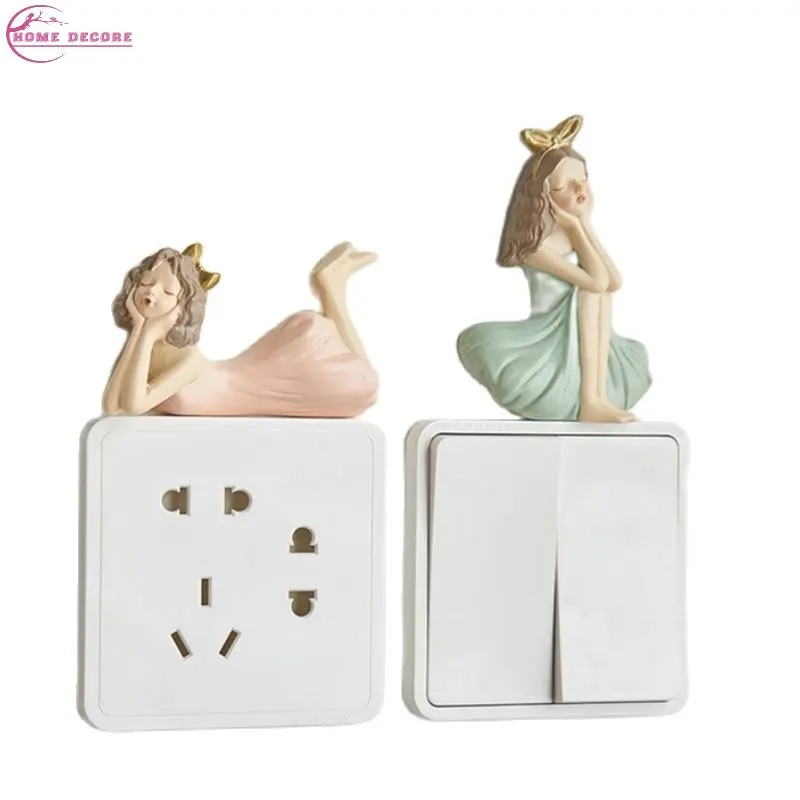 

Современный простой переключатель наклеить мультяшный креативный дом девушка комната настенная наклейка трехмерная спальня фотопаста