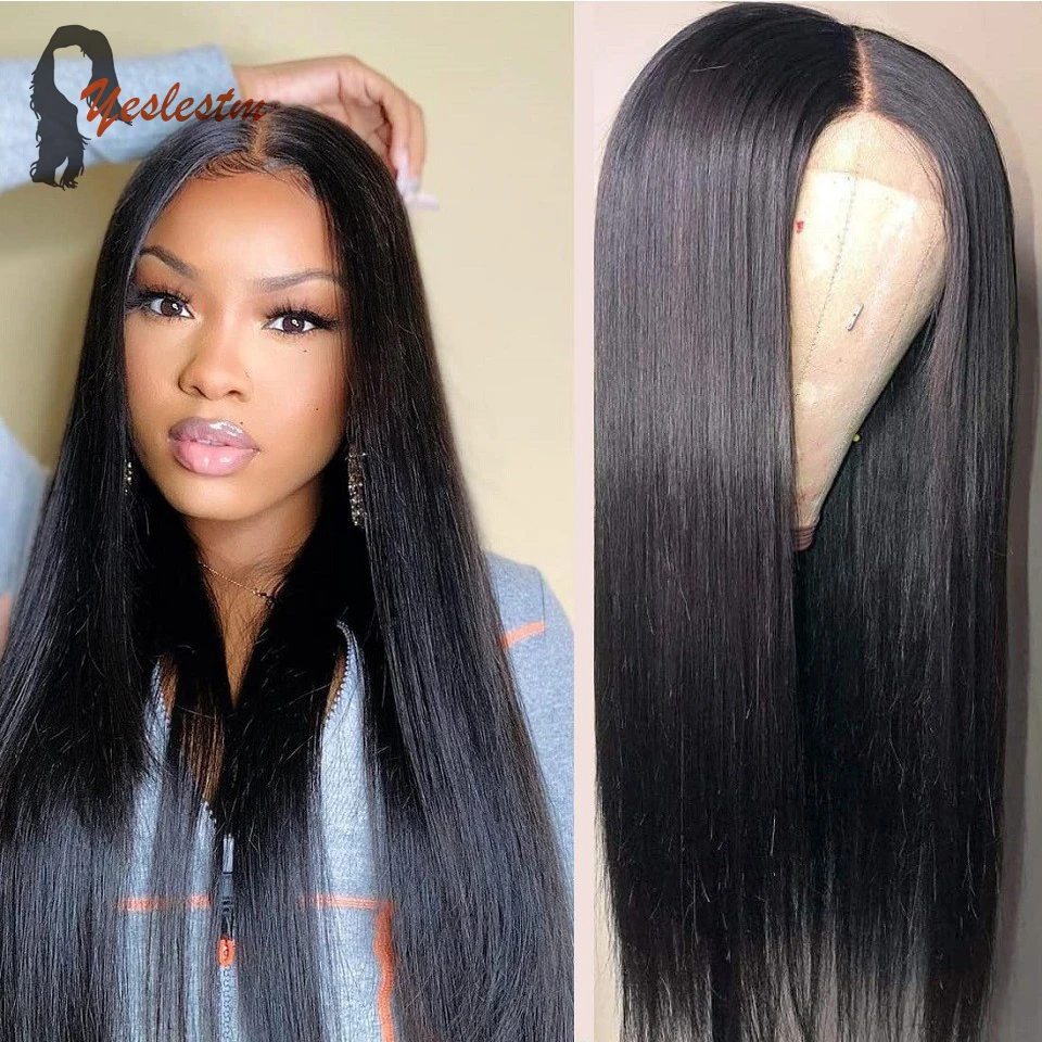 

13x6 Straight Lace Front Human Hair Wigs Pre Plucked Remy Brazilian 4x4 5x5 Closure Wigs For Women Transparent 150% 180% Density