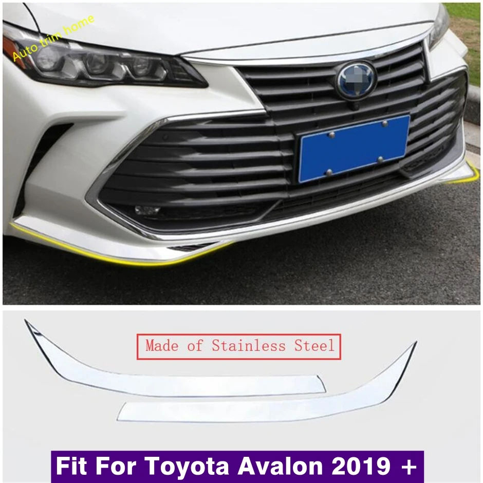 Front Grille Under Bumper Protector Corner Guard Anti-Scratch Strips Cover Trim For Toyota Avalon 2019 - 2022 Car Exterior Decor
