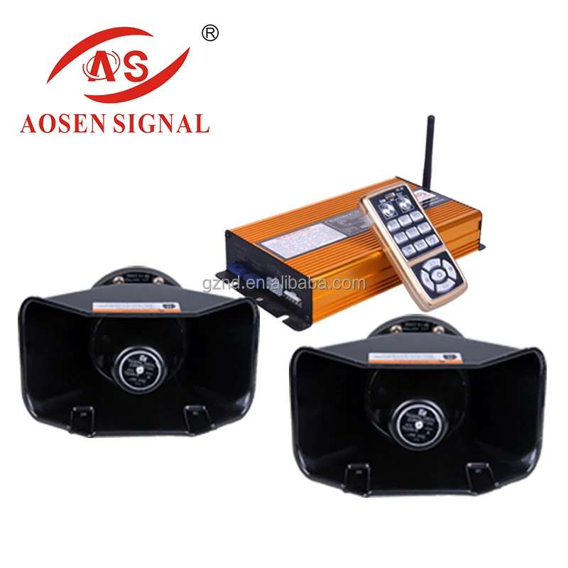 

12V Security Alarm 400W Siren Speakers with MP3 Player for warning Patrol