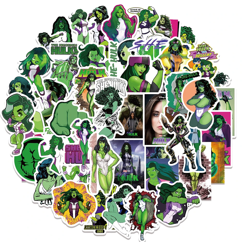 

10/30/52PCS Marvel Jennifer Susan Walters She-Hulk Stickers for Kids DIY Skateboard Water Bottle Laptop Cool Cartoon Sticker Toy