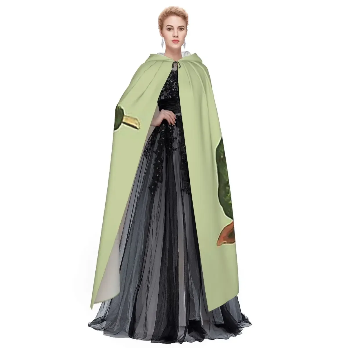 Лягушка-плеер на грибах muchomor длинный капюшон ведьма средневековый костюм