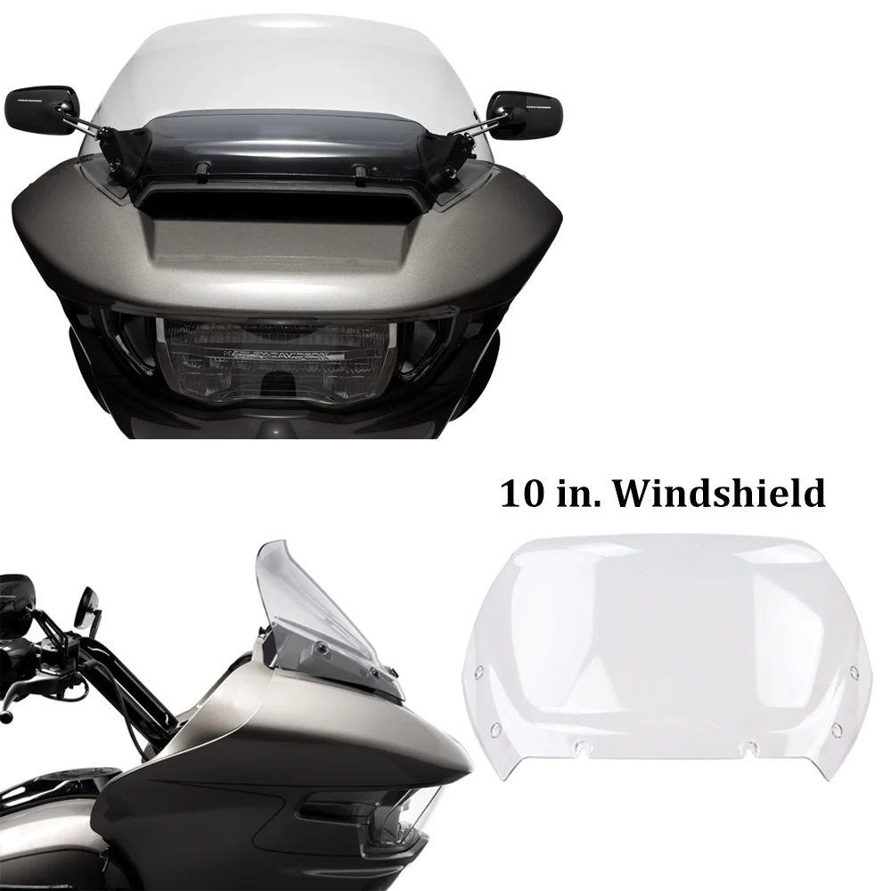 Лобовое стекло мотоцикла 10 дюймов дефлектор ветрового стекла для Harley 2023 2024 TOURING CVO