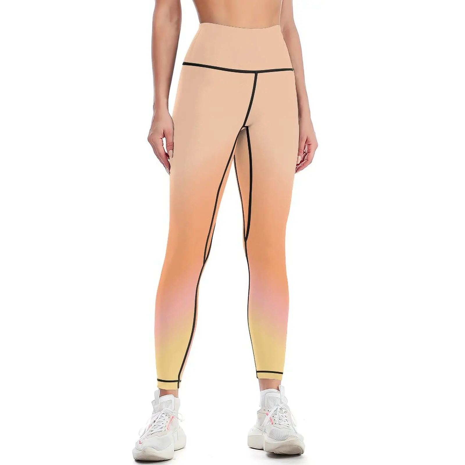 Леггинсы Lakki с градиентом цвета спортивные для фитнеса спортзала женские штаны