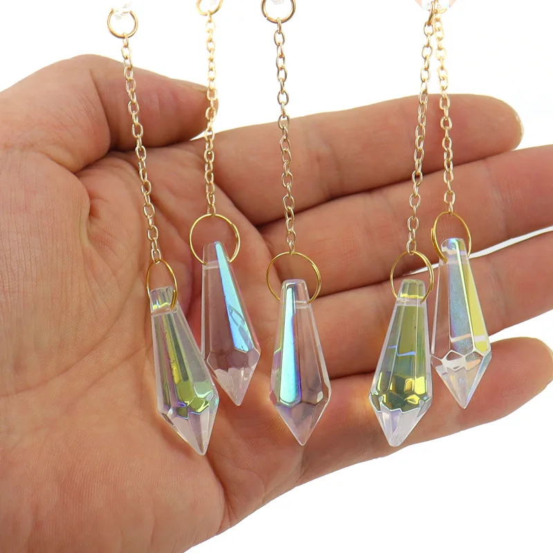 sun Catcher Crystal Lamp Stand Hanging Window Garden Decoration Handmade Copper Wire Wrap Natural Gravel Heart Shaped Ornament