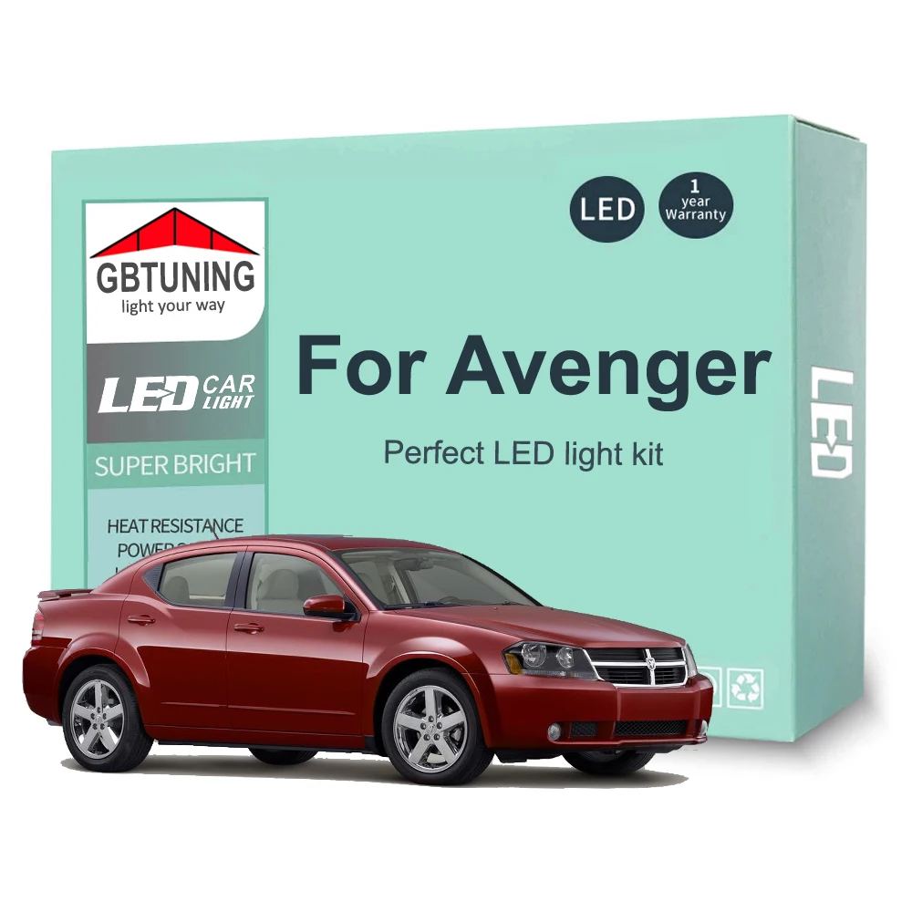 

LED Interior Light Bulb Kit For Dodge Avenger 1995-2007 2008 2009 2010 2012 2013 2014 Car Reading Dome Trunk Indoor Lamp Canbus