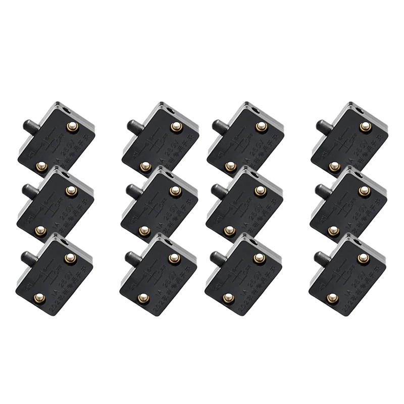 

12Pcs Door LED Switch For Closet Light,Normally Closed Cabinet Electrical Lamp Switches,For Closet Pantry Cabinet Black