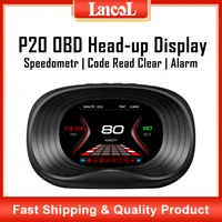 P20 Car HUD Display OBD System Head Up Display Car Gauge Speedometer Speed Alarm OBD Data Read Clear Car Electronic Accessories