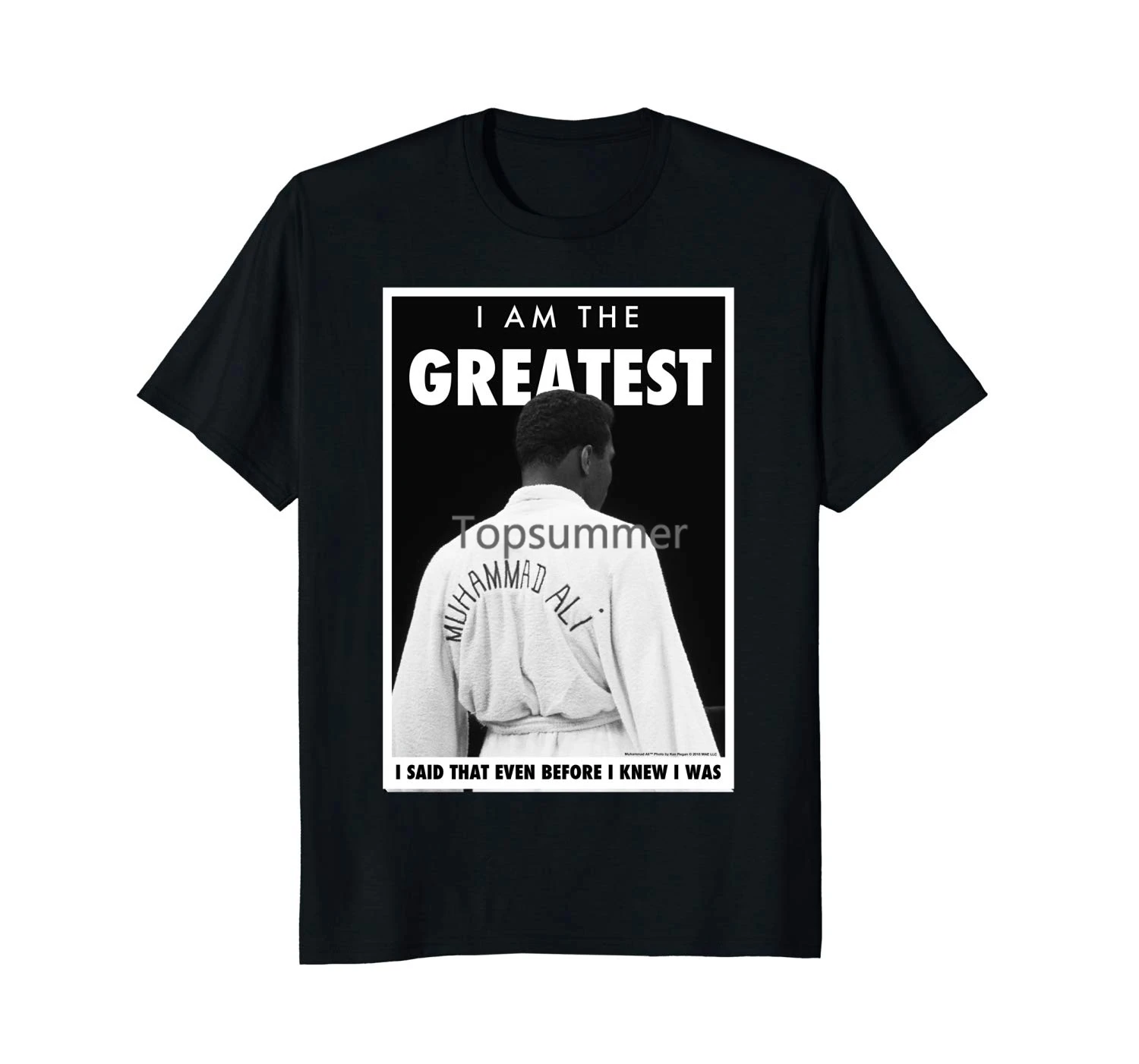 

Muhammad Ali The Legend Posing T-Shirt Short Sleeves Cotton T Shirt Fashion Retro 100% Cotton Print Shirt Top Tee Plus Size