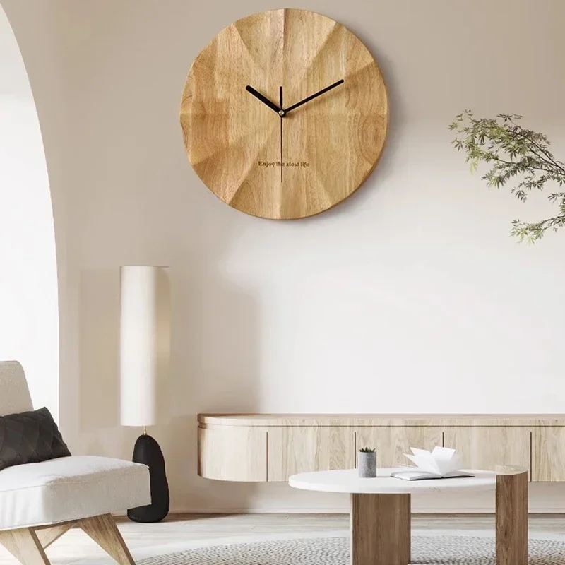Настенные часы для гостиной деревянные эстетический дизайн минималистичный