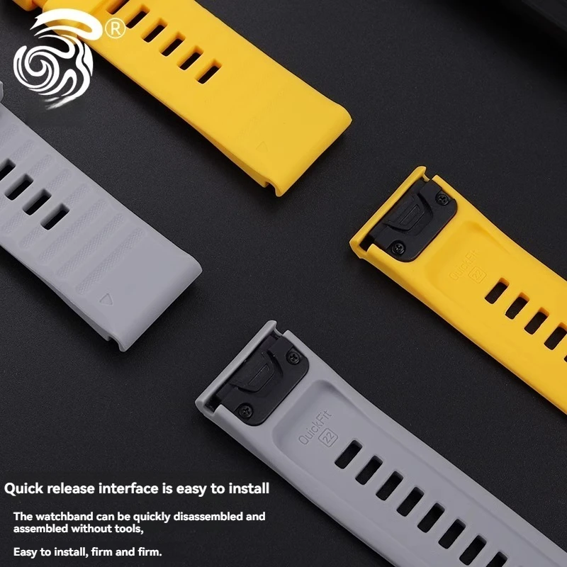 Фото Для Huami Amazfit Falcon Quick Release новый специальный силиконовый ремешок для часов спортивный впитывающий пот уличный мужской и женский браслет 22 мм №5