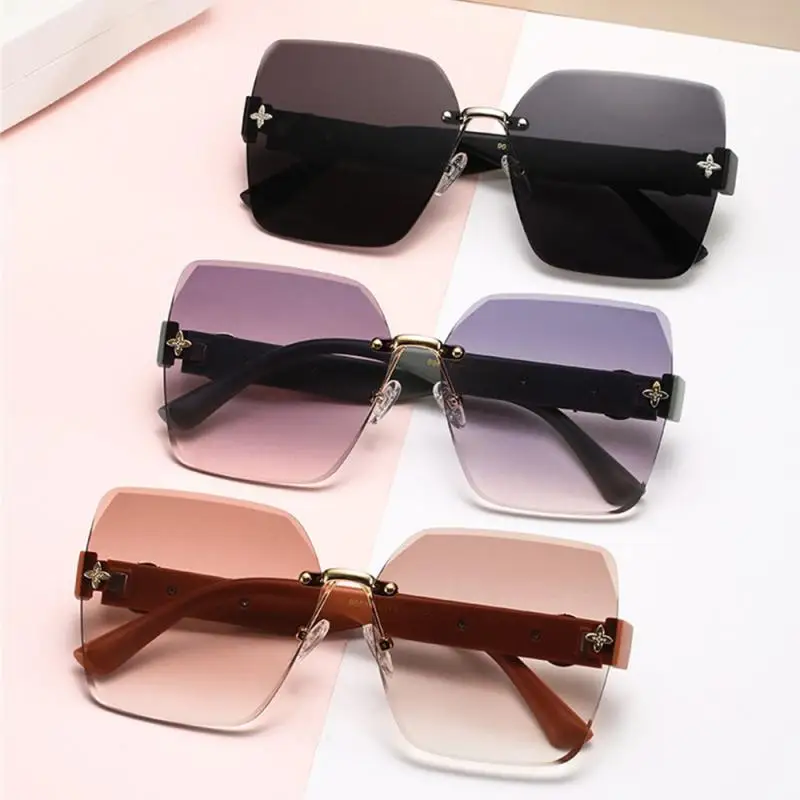 

Vintage Fashion Rimless Sunglasses Personality Frameless Sunglasses For Fishing Fashion Bicycle Sunglasses Gafas Sol Mujer