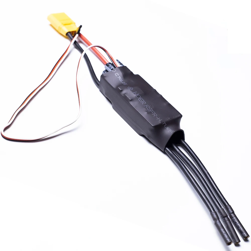 Фото Бесколлекторный регулятор скорости ApisQueen 100A (ESC) 2-6S LiPo с BEC 5A для радиоуправляемых самолетов и лодок №4
