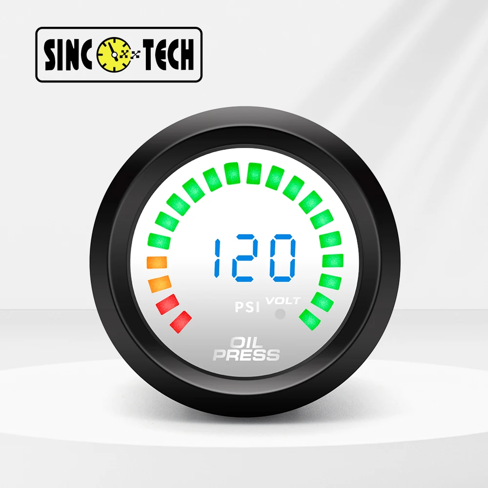 Комплект датчиков SincoTech 6236B 52 мм, механический манометр 12 В, автомобильный измеритель давления масла