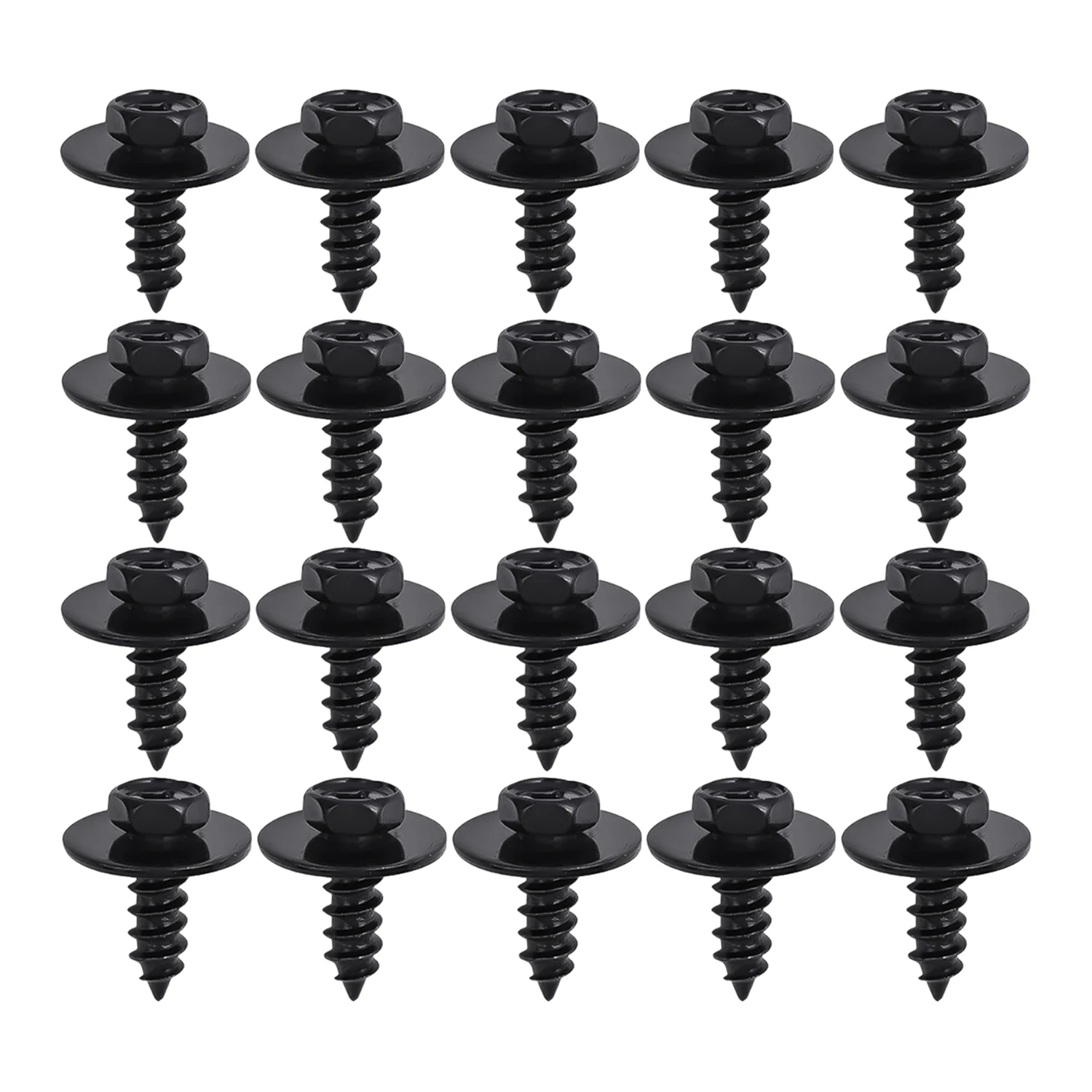 

M6 * 16 саморезы с шестигранным фланцем для Toyota Honda Ford, автомобильный бампер, крыло, винты из углеродистой стали, крепеж, автозапчасти