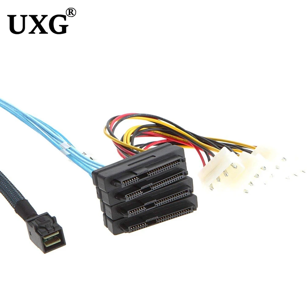 1 шт. SFF-8643 к SFF-8482 Внутренний кабель HD Mini SAS SFF 8643 4x 29-контактному SFF8482 Целевой