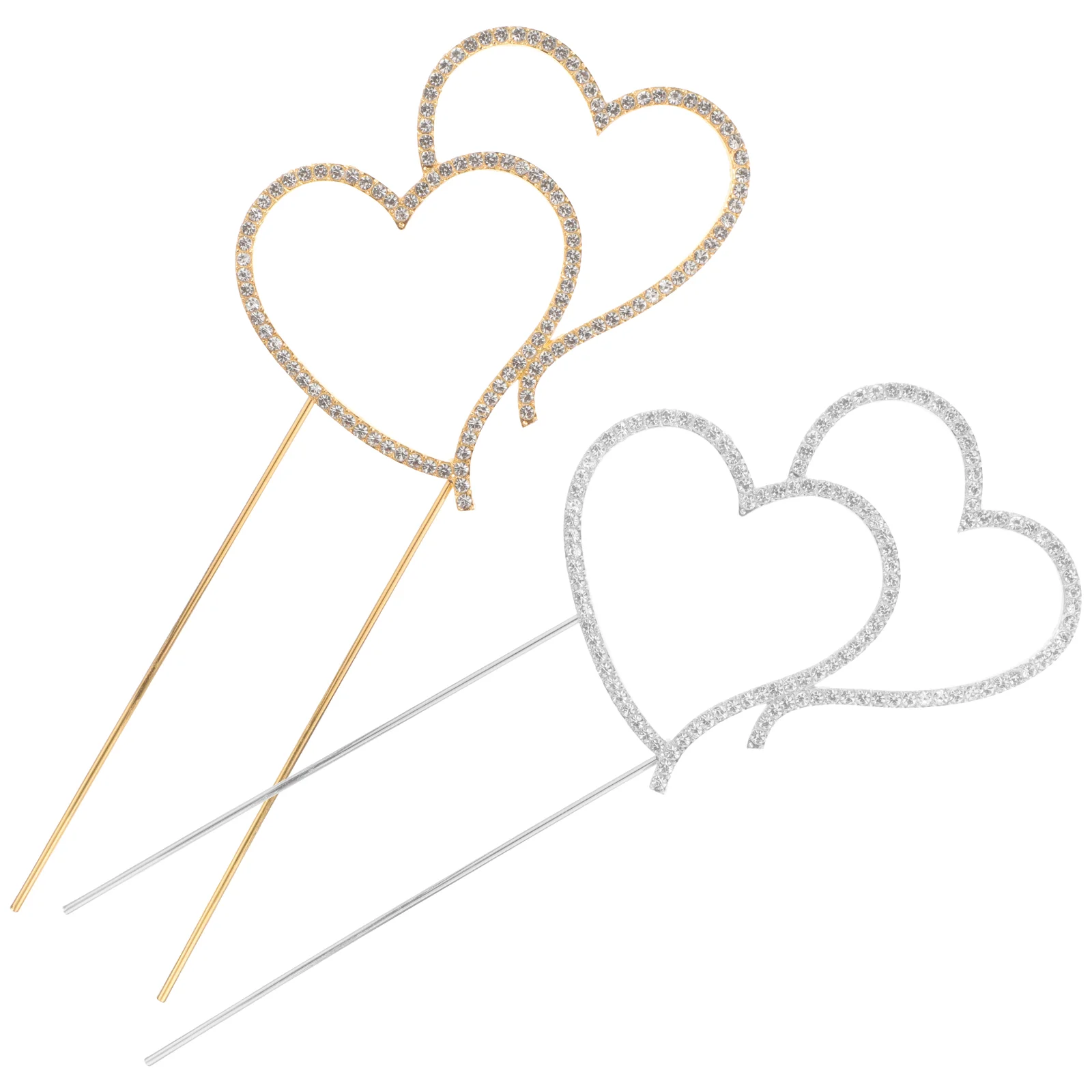 

Headgear Party Cake Decor Wedding Decorations Cupcake Toppers Love Heart Ornament