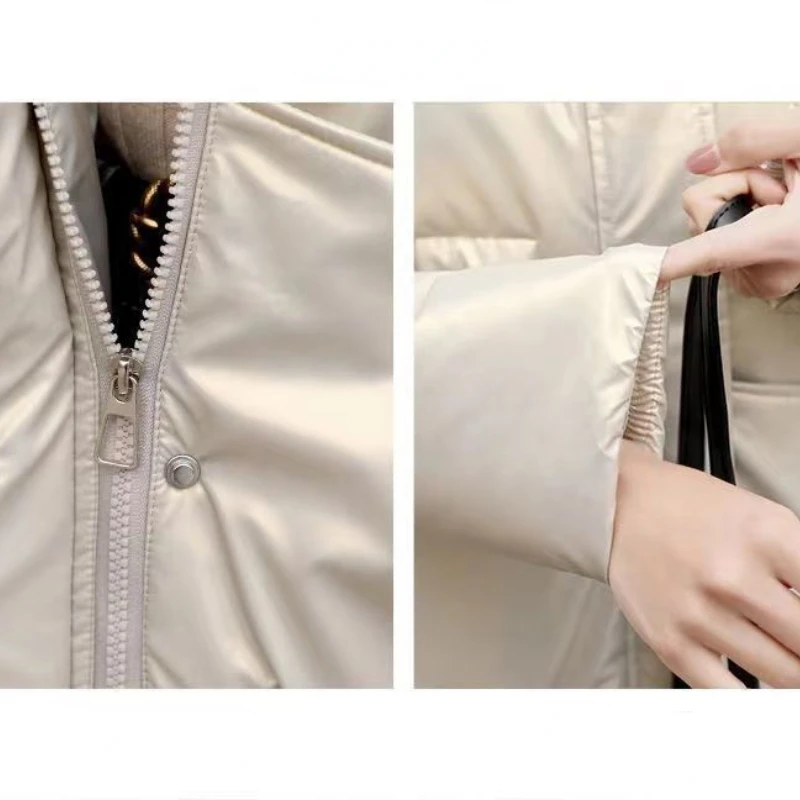 Oversized Winter Women's Cold Coat Parkas Super Hot Coats Hooded Long Cotton Padded Jacket Korean Fashion Puffers Coat