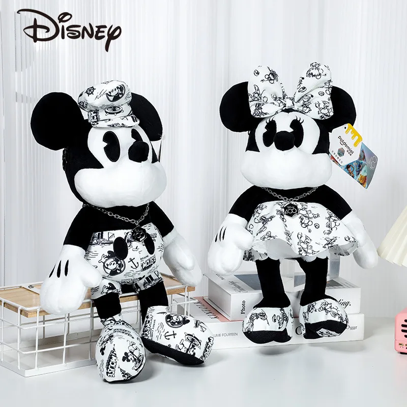 

Оригинальные Плюшевые куклы Disney с Микки и Минни, серия на годовщину, лодка-пароход, Вилли, Микки Маус, оригинальные плюшевые подарки на Рождество