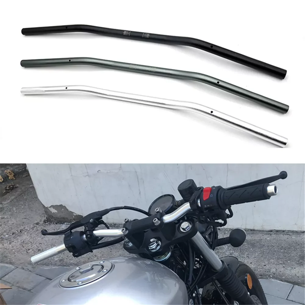 22mm Universal Retro Motorcycle Handlebar Motocross Vintage Steering Wheel Handle Bars For cafe racer pit bike scooter chopper