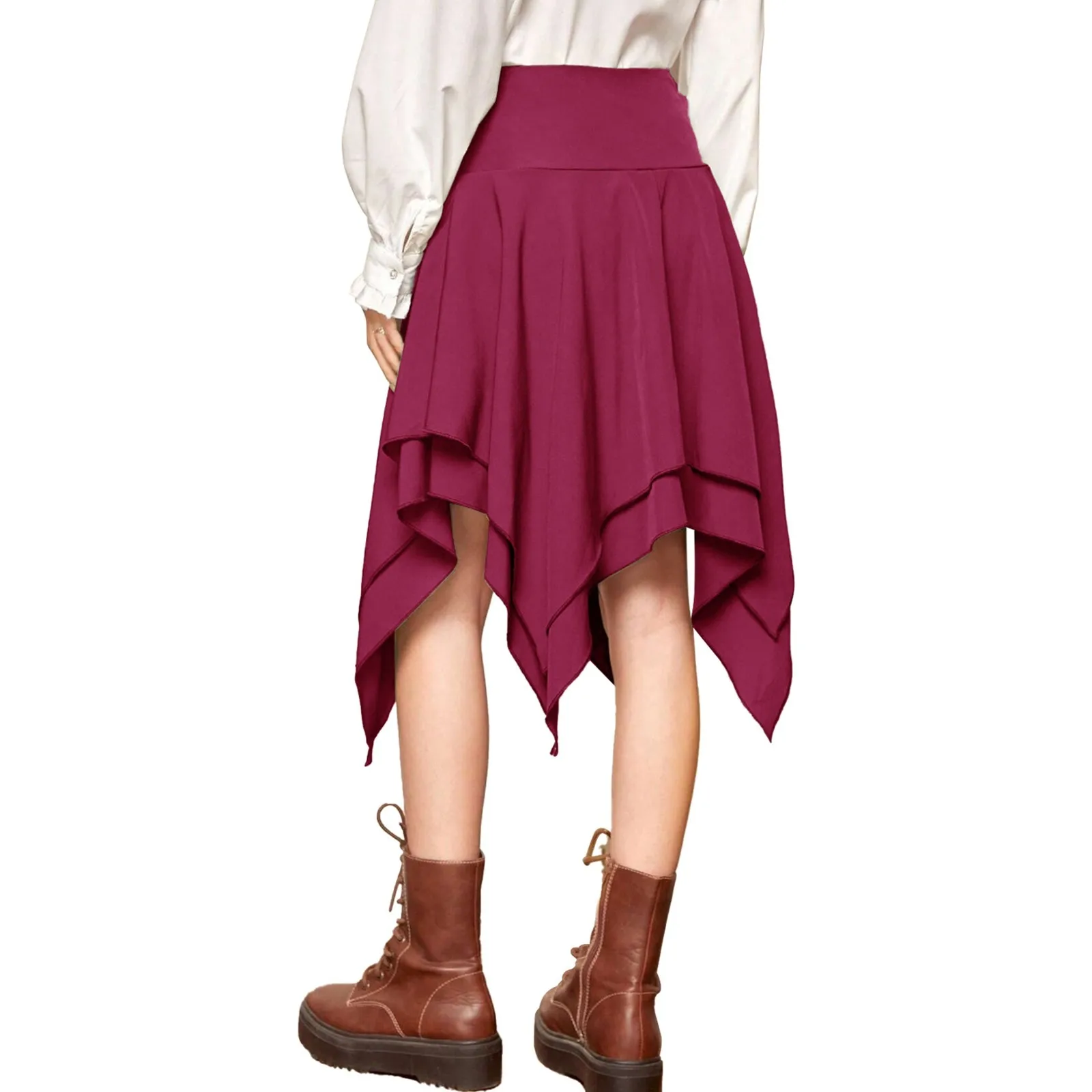 Женский Асимметричный костюм на шнуровке готическая юбка завязках с оборками