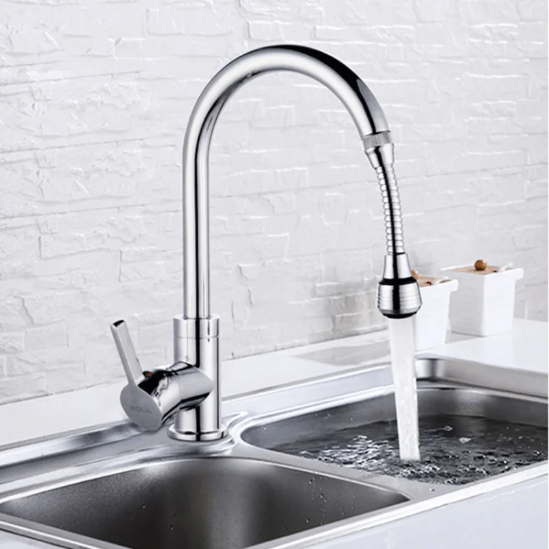 

Kitchen Water Saver 360° Rotating Adjustable Faucet Anti-splash Head Extender Tap Water Bubbler Filter Nozzle Booster Nozzle