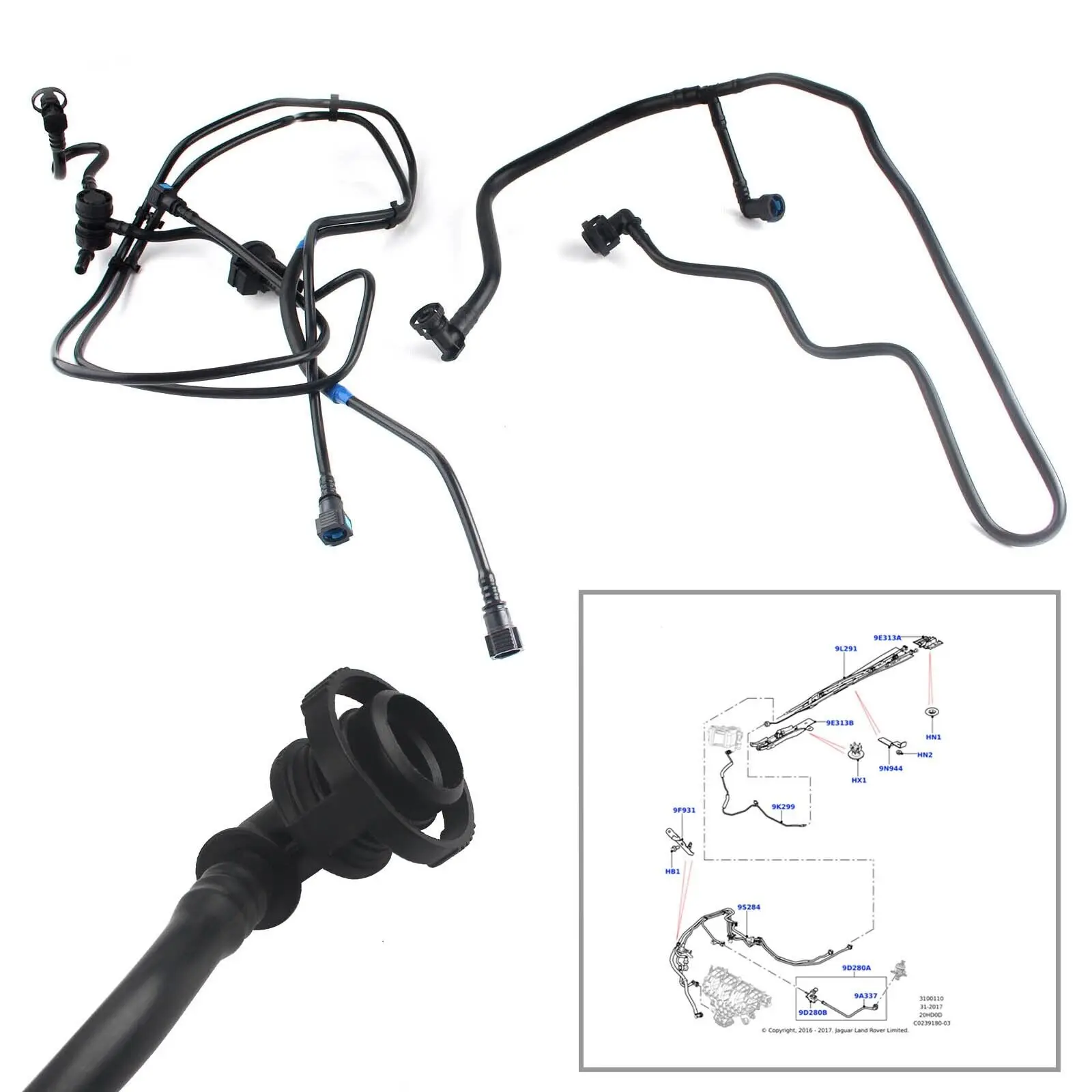 

FUEL SUPPLY AND VAPOUR TUBE FOR LAND ROVER LR 2 FREELANDER 2 2006-2014 LR044012