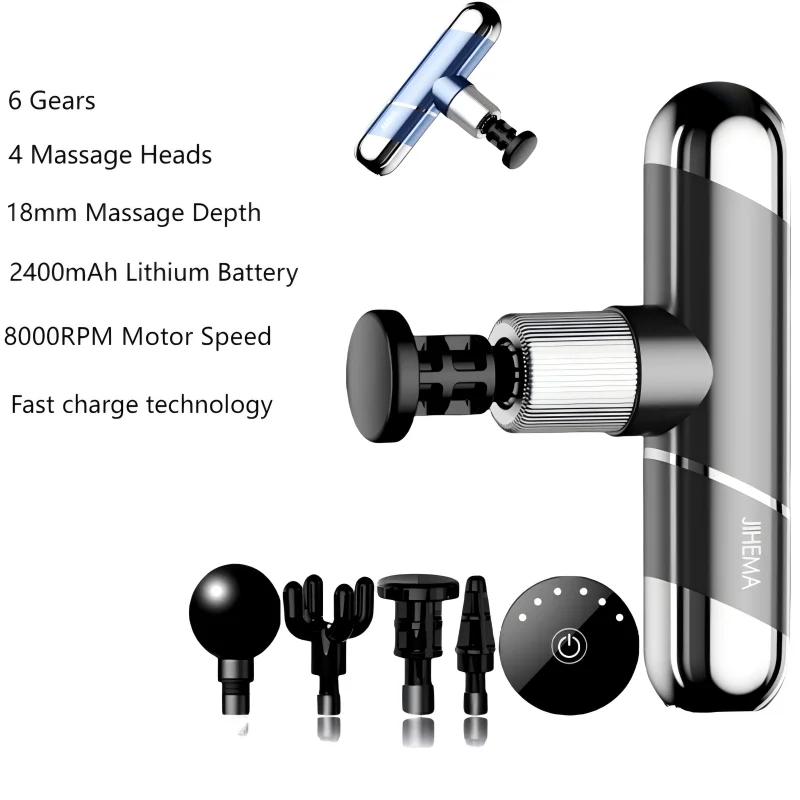 Профессиональный массажный пистолет на 8000 об/мин скорость двигателя 18 мм глубина