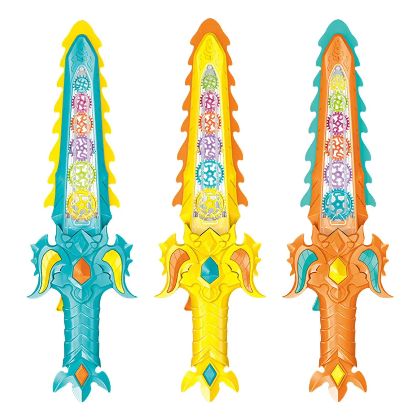 Электрический звуковой и световой меч прозрачного дизайна с подвеской на батарейках, видимый игрушечный подарок детям для мальчиков и малышей.