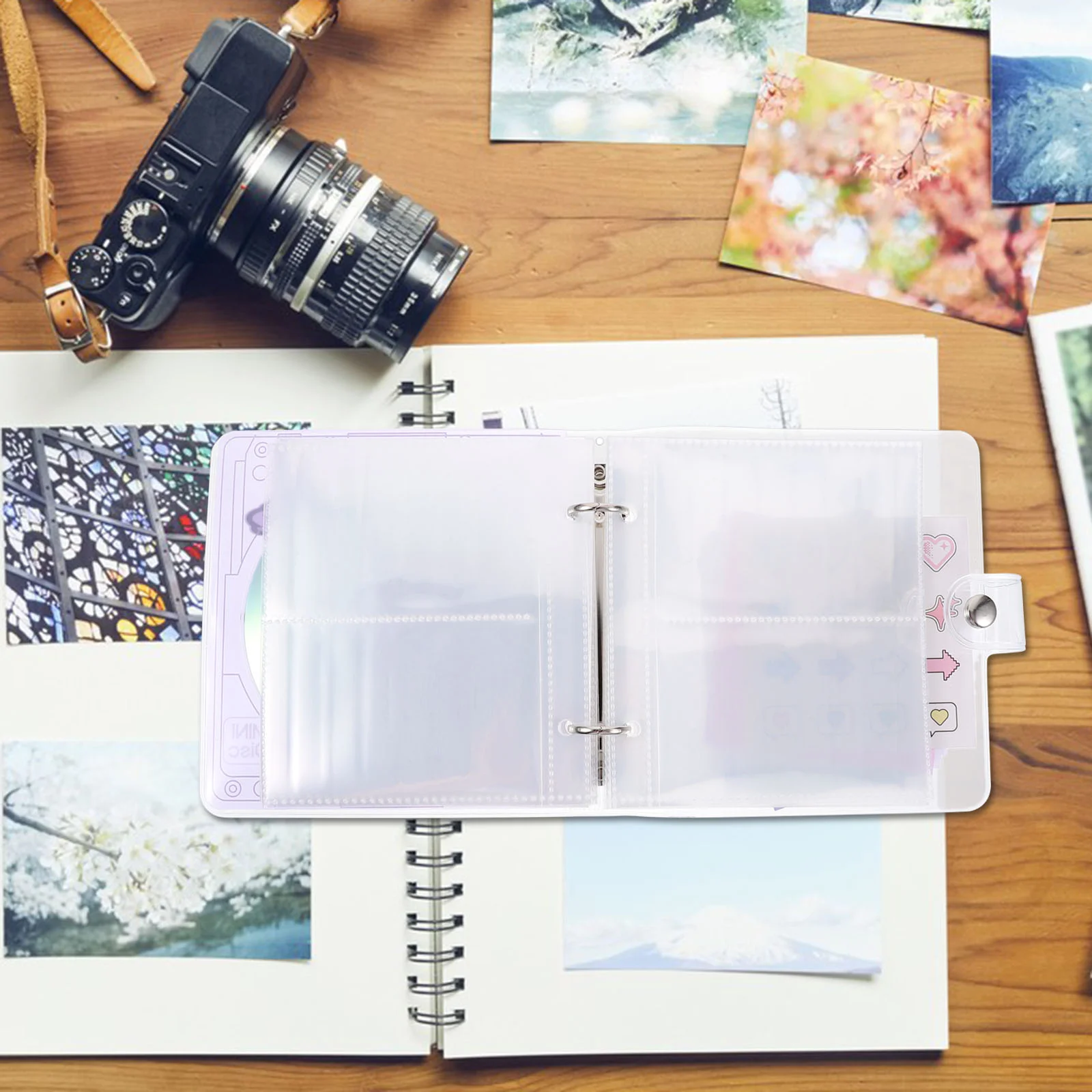 Фотоальбомы Американский Ретро CD-карта Звезда Хранение вкладышей (розовый)