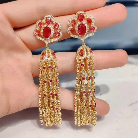 Bilincolor модные зеленые длинные серьги с кисточками для женщин