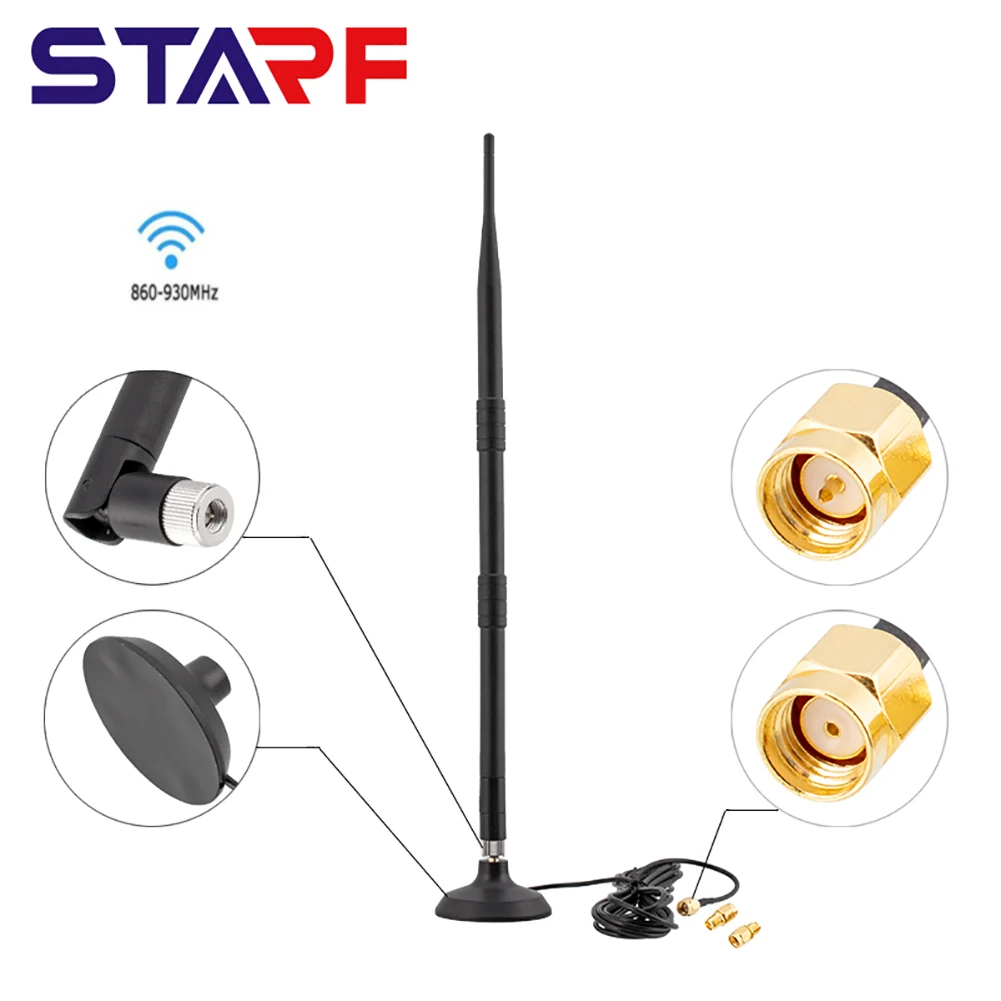 

5.8dBi Antenna 50 Ohm SMA Male Connector Cable SMA Female Base Omni Directional Magnet Base For Nebra Bobcat Finestra RAK Miner