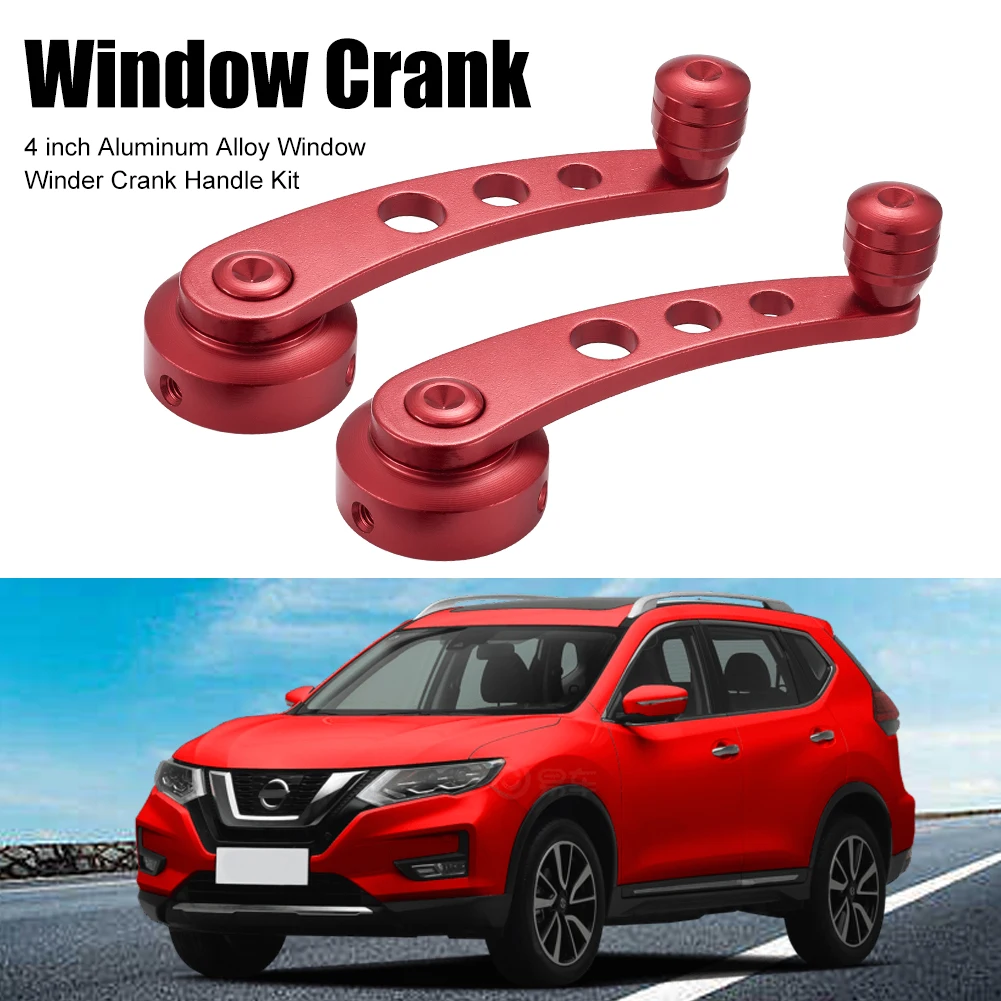 

2 шт., универсальные ручки для стеклоподъемника автомобиля из алюминиевого сплава