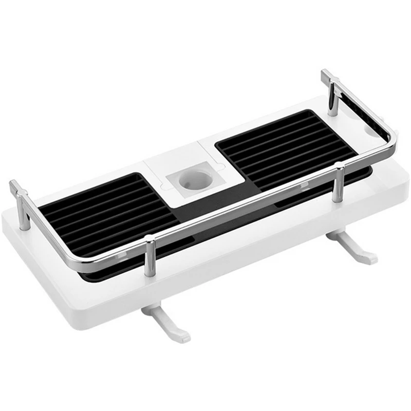 

1 Pcs Bathroom Shelf Pole Shelve Shampoo Tray Stand No Drilling Lifting Rod Shower Head Holder Organizer