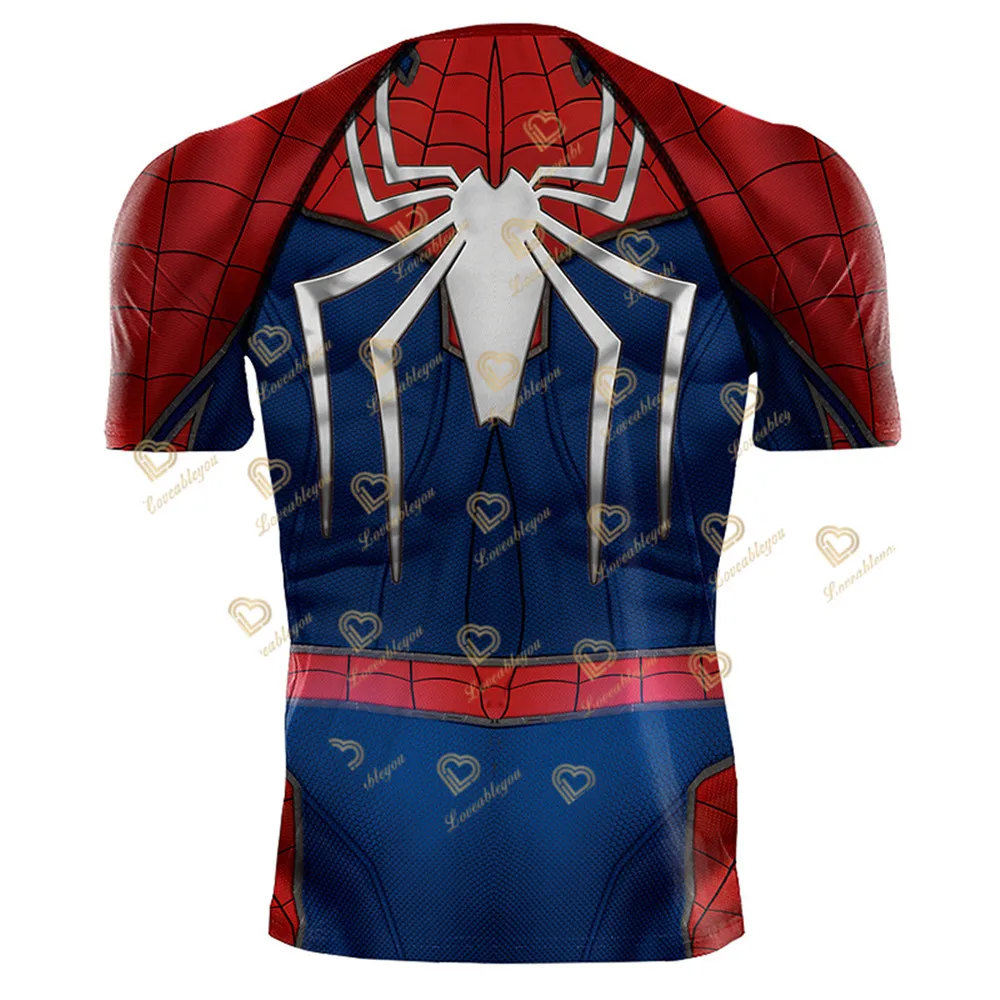 Summer 2022 Avengers Spidermαn Running T Shirts Unisex Gym Sport Shirt Tops Tees Printed T-Shirts Cool Compression T-Shirts