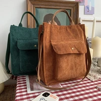 4 color corduroy bag tote hand bag womens shoulder bag messenger bagcasual bag