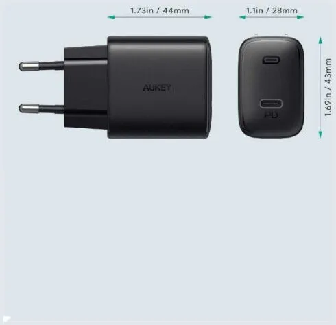Network charger Aukey Swift mix PD 30W USB-C color black | Мобильные телефоны и аксессуары
