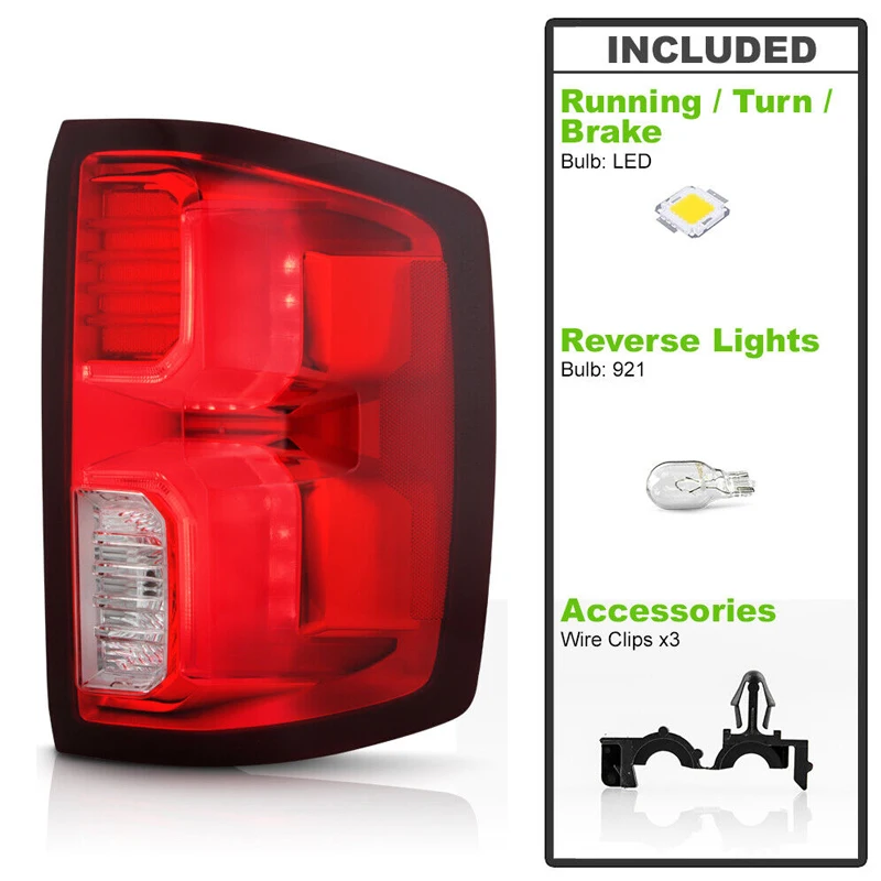 Задний фонарь для Chevrolet Silverado 1500 2016-2018 задний стоп-сигнал Стояночная фара сигнал