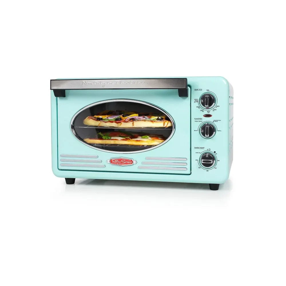 

Nostalgia RTOV2AQ Hover Image to Zoom Retro 1500 W Aqua 12-Slice Convection Toaster Oven with Built-in Timer