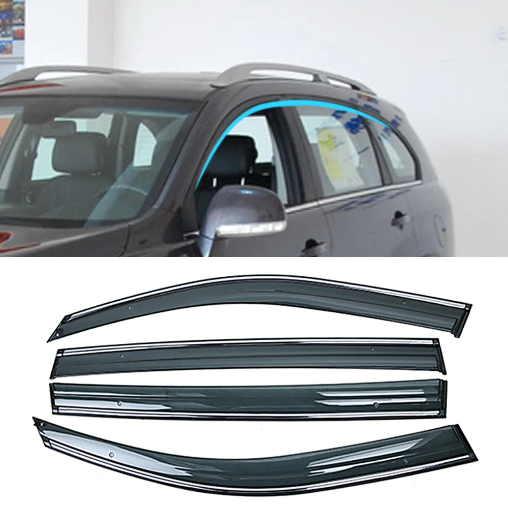 

For CHEVROLET Captiva 2011-2018 Car Window Sun Rain Shade Visors Shield Awnings Shelter Protector Cover Trim Frame Sticker