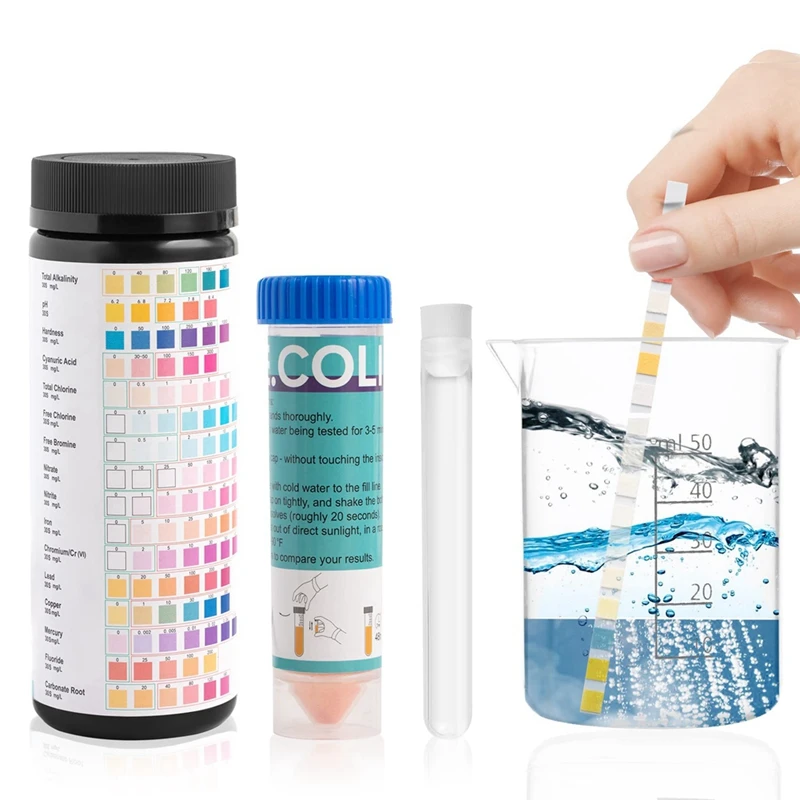 

Drinking Water Test Kit Strip 17 In 1 Water Test For Tap Well Water Hot Tub Test Strip