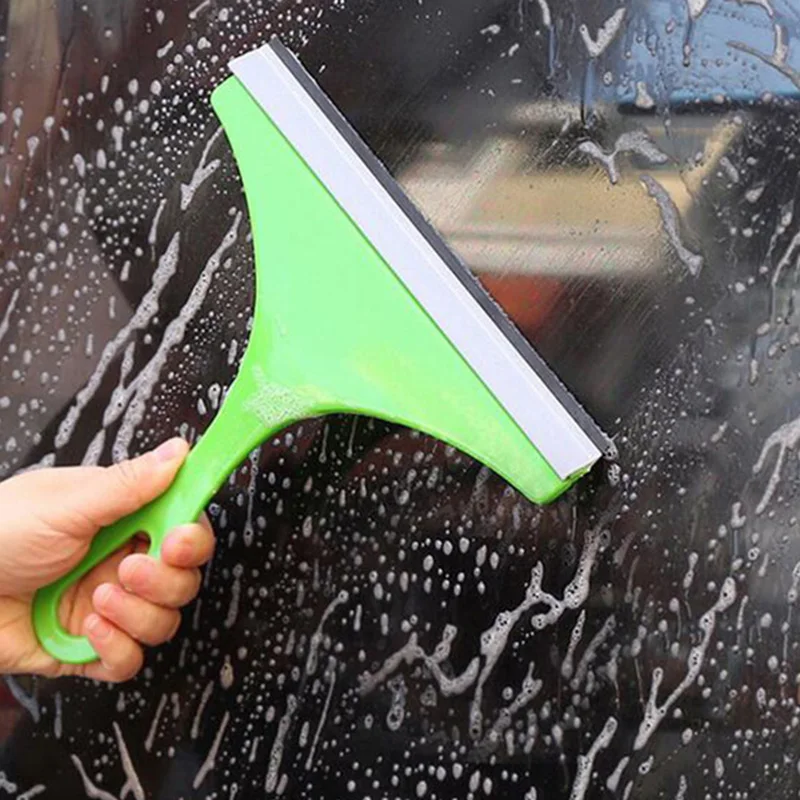 

Portable Window Glass Wiper Hand-held Mirror Wiper Scraper Rubber Scraper Squeegee Household Cleaning Tool Bathroom Accessories