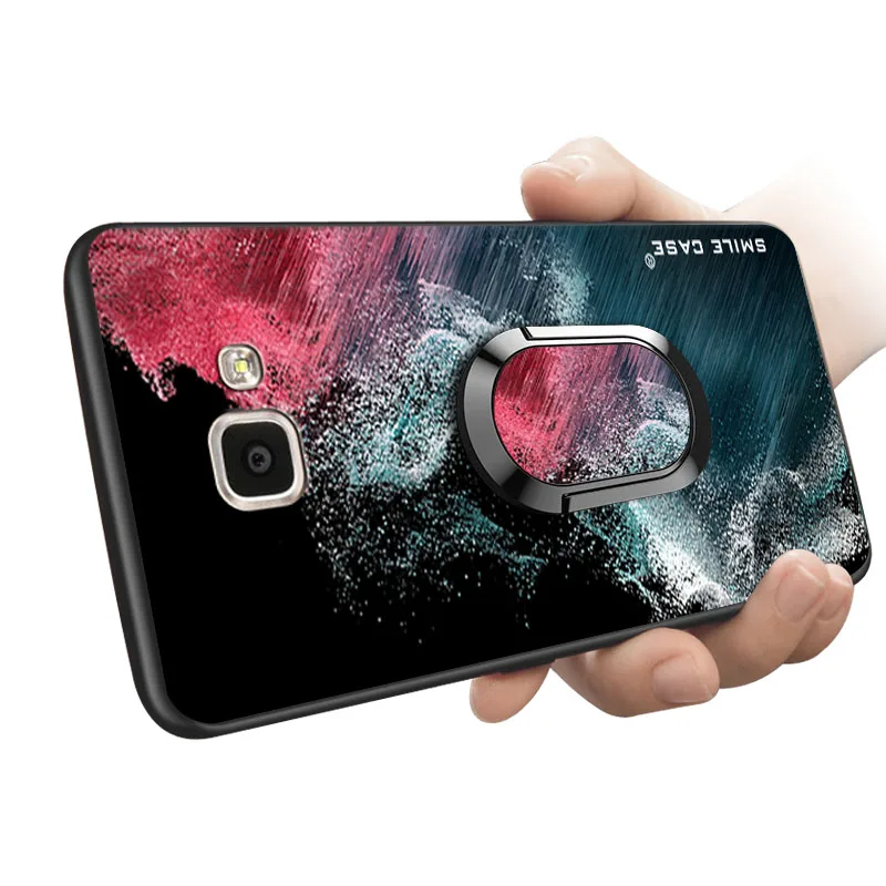 Чехол для Samsung A7 2016 A710 A710F, Роскошный чехол 5,5 дюйма с кольцом и магнитной функцией, мягкий силиконовый чехол для Samsung Galaxy A7 2016, чехол